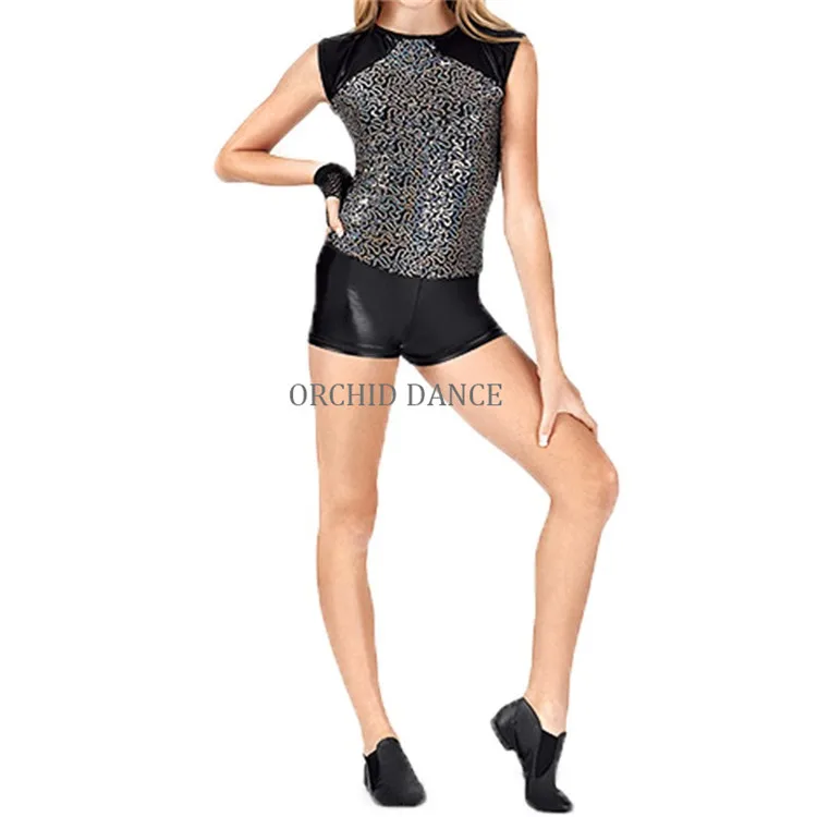 Wholesale Professional Cheap Coated Spandex Kids Dance Shorts Girls