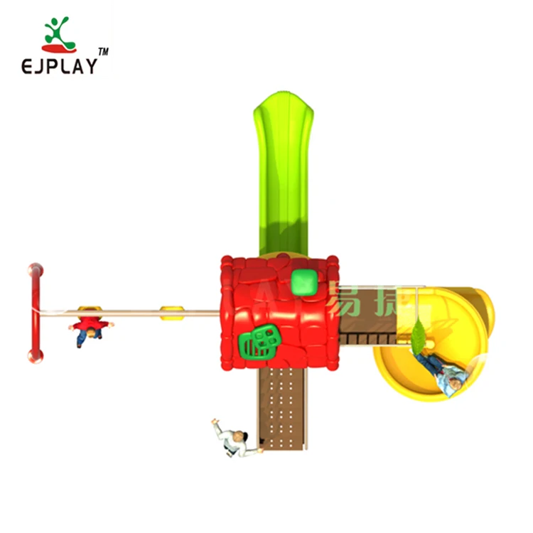 Colorful Outdoor Kid Plastic Slide Set With Swing,Kids Amusement Slide For Sale