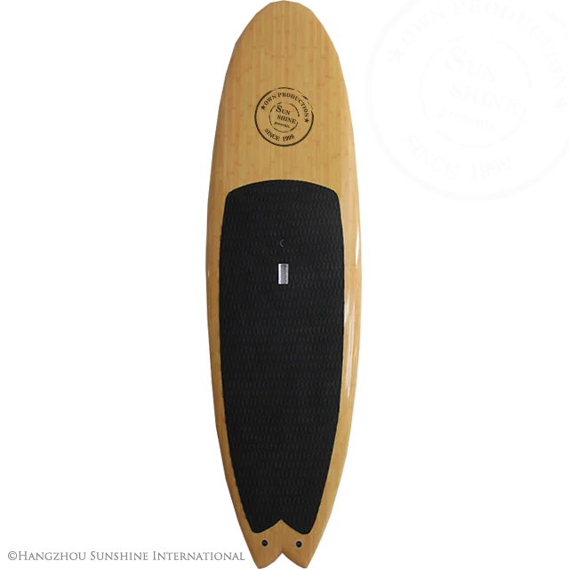 Bamboo SUP Paddle Boards with Pad USA Epoxy Bamboo Stand Up Paddle Surfboard