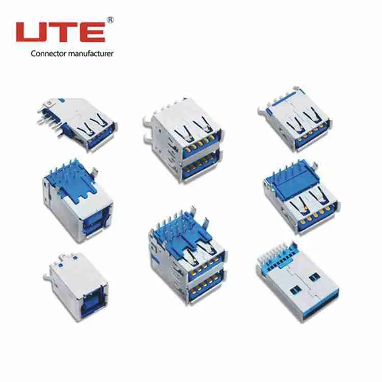 Free sample USB 3.0 Female Soldering Connector For PCB