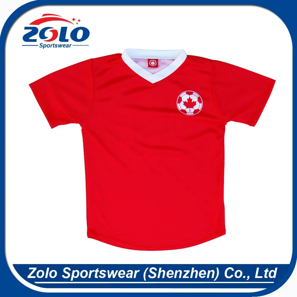 High quality low price promotion cut and sew t-shirt, kettle soccer jersey