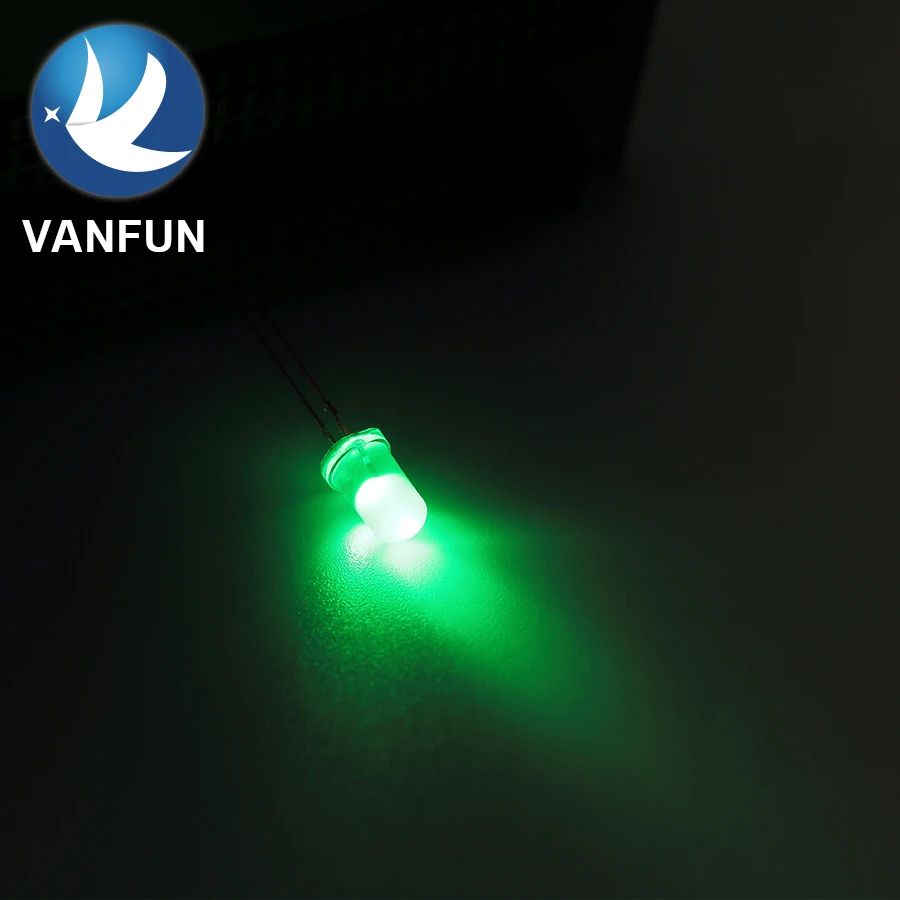 2 пинов 5 мм красный круглый светодиодный светоизлучающий диод для световой индикатор