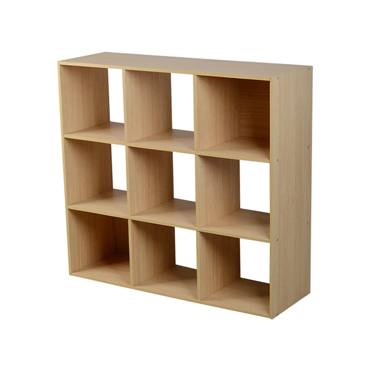 Modern office wood 9 cube storage organizer cabinet bookcase for living room