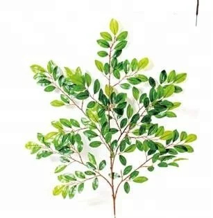 
new artificial foliage single ficus banyan branch leaves for decoration 