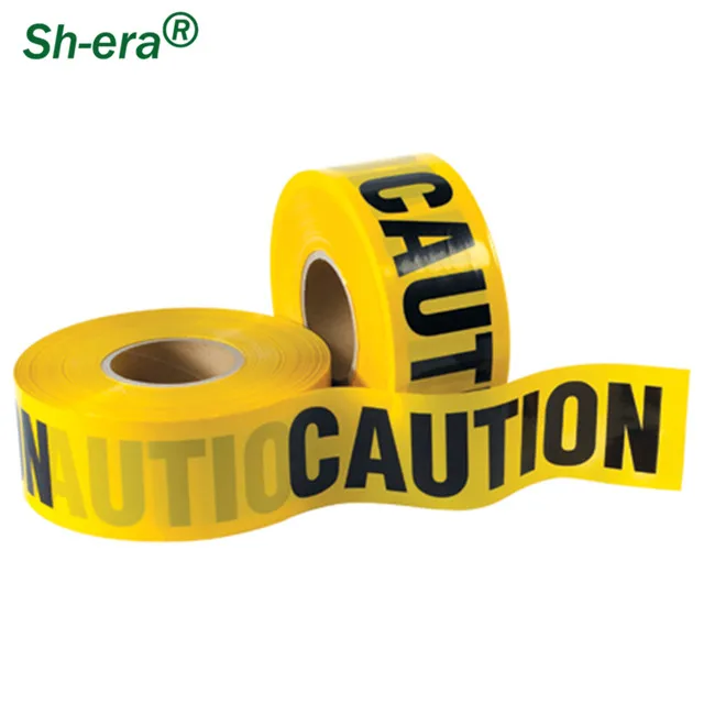 shanghai yellow caution customized pe warning tape free sample