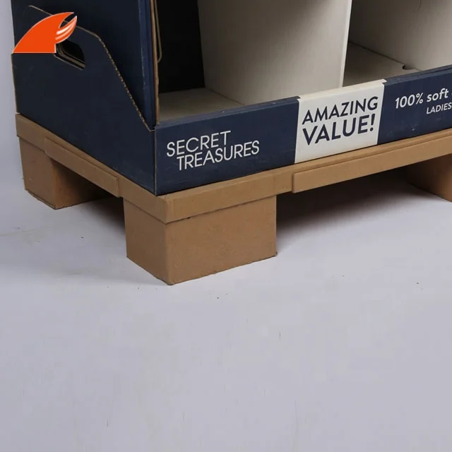 High Quality Cardboard Pallet Display Stand For Pants/Clothing Sale