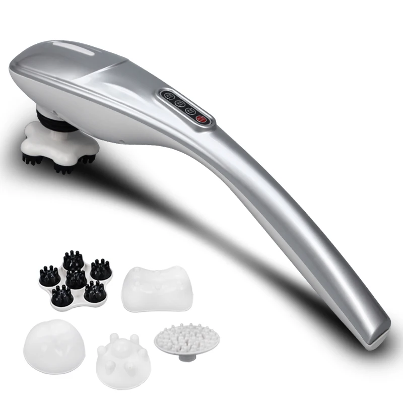 Multifunctional handheld Back Massager with 5 Massage Heads Deep Tissue Percussion Massage Hammer for Full Body Muscle Pain