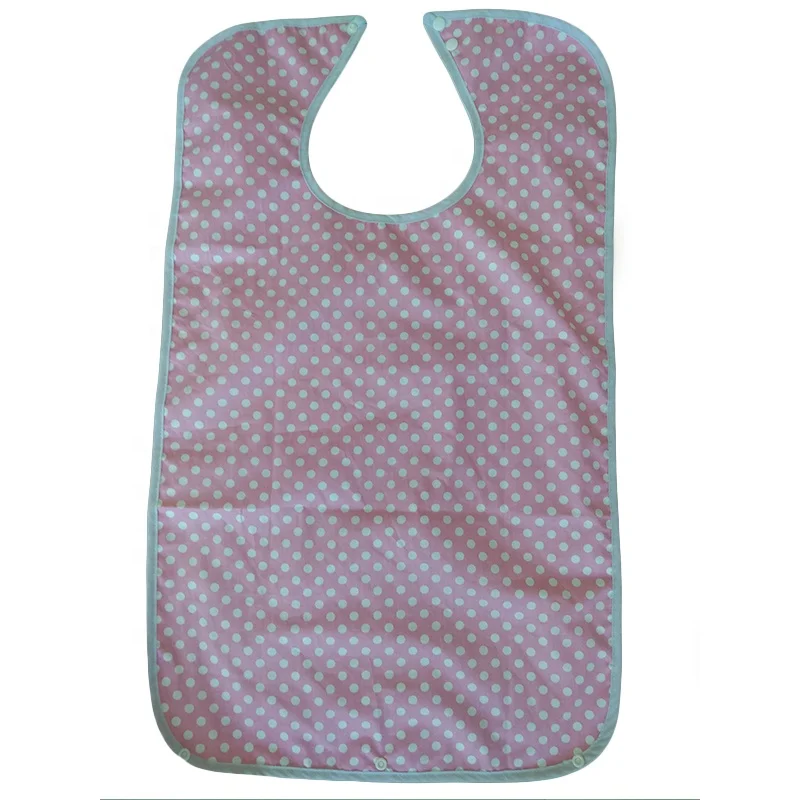 Printed nursing home washable adult bib waterproof apron reusable restaurant bib