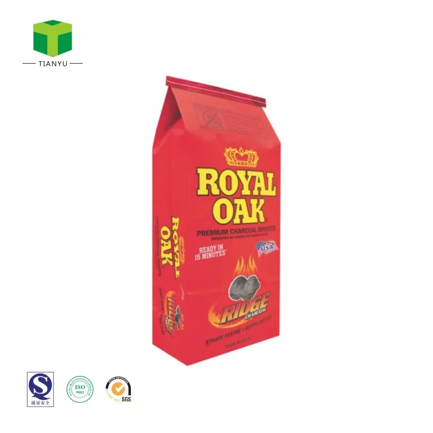China Brown kraft paper charcoal packaging bag Cheap price