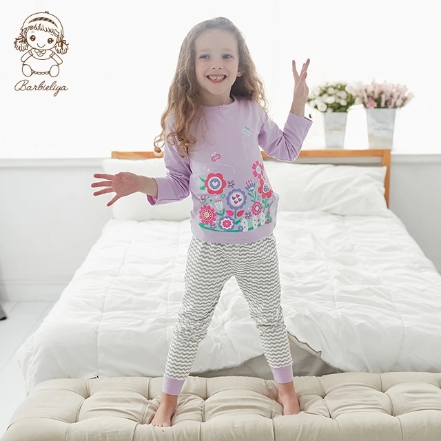 
B0934 100 Cotton pyjamas night wear for children cloth pajamas kids sets 