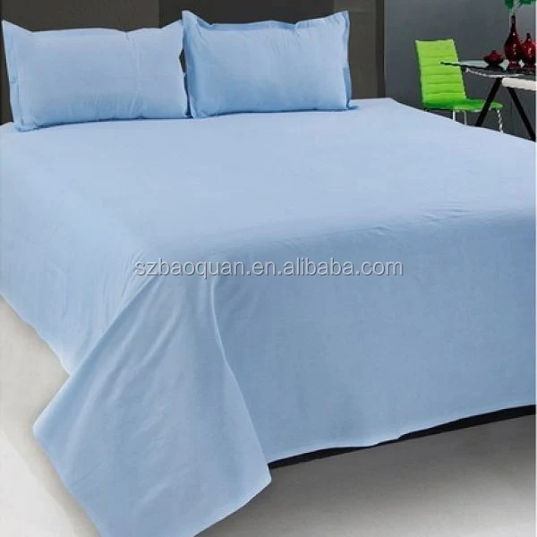 3-5 star 100% plain cotton sateen bed sheet, hotel linen, duvet cover