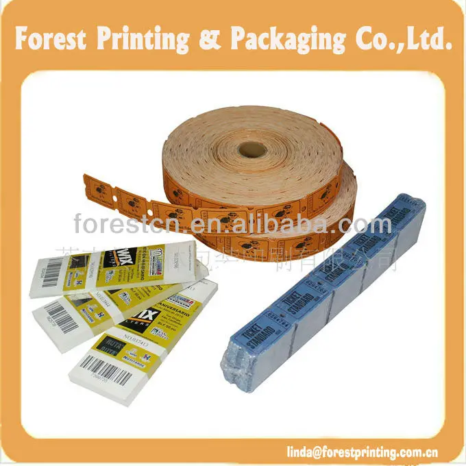 
printing anti-fake raffle tickets printing service hologram ticket 