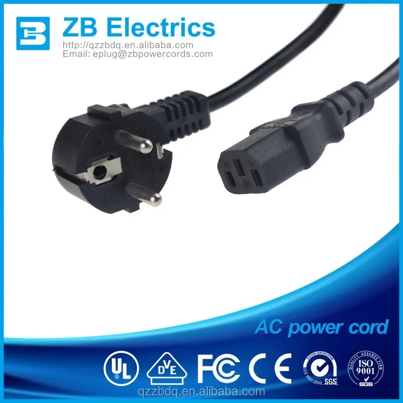 Euro AC Power Cable with Schuko Plug