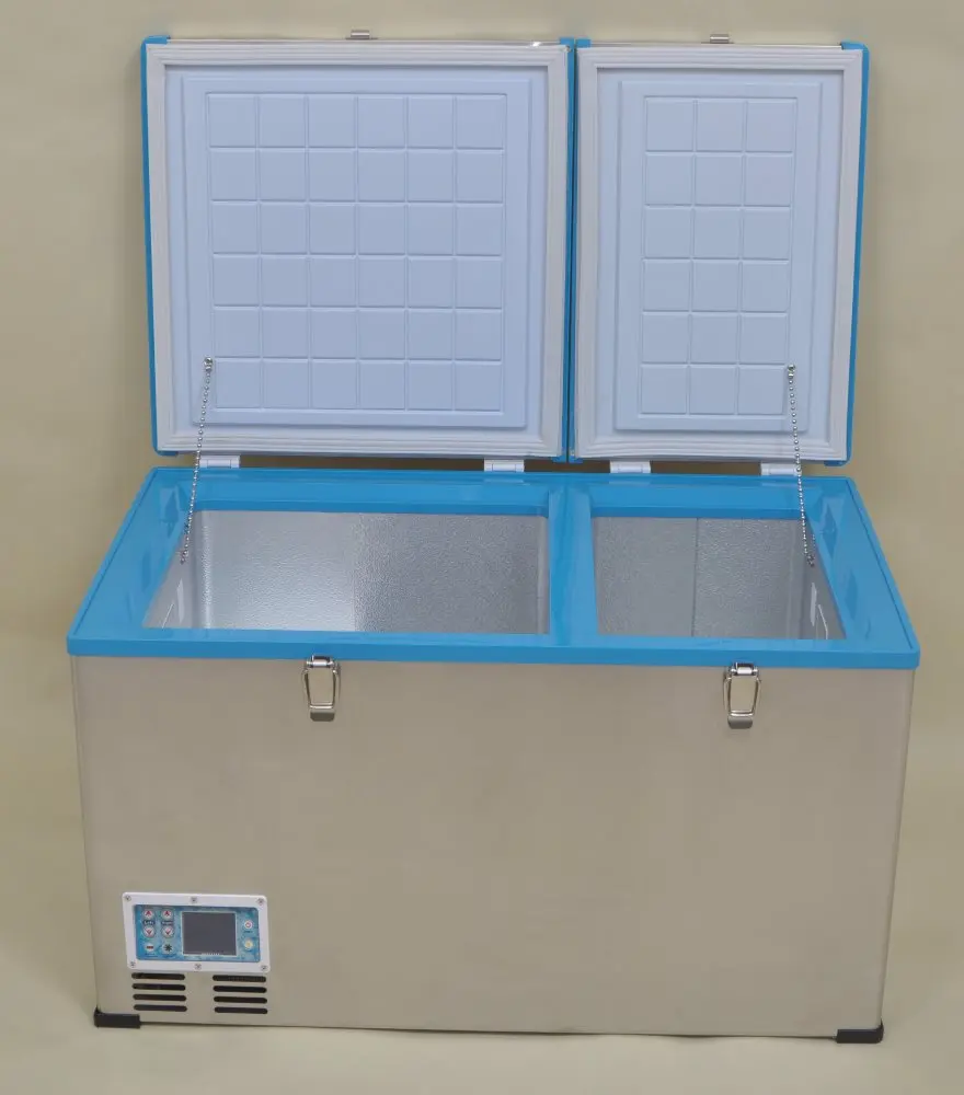 Автомобильный портативный 80L холодильник с морозильной камерой холодильник мини портативный солнечный автомобиль холодильник