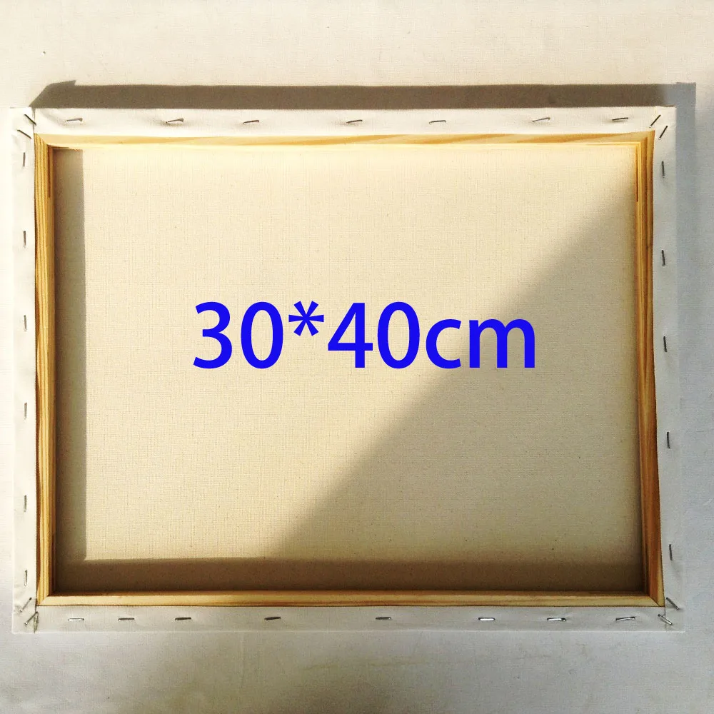 
blank stretched canvas 30*40 cm cotton pre printed canvas to paint 