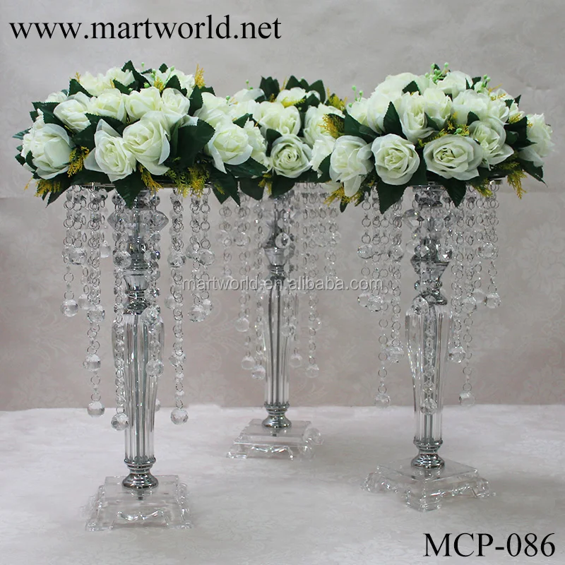 sell wedding clear wedding centerpiece candle holder party decoration event stand wedding vases(MCP-086)