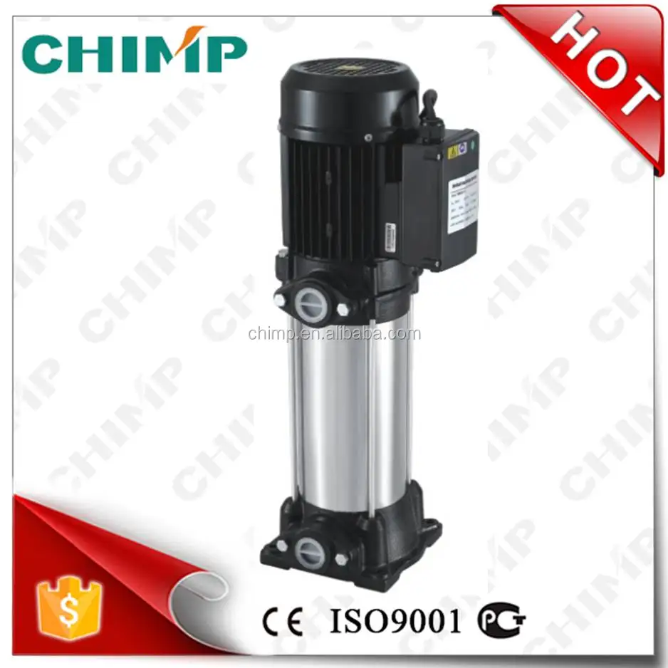 CHIMP Small Volume High Head VM2-9X3(T) Vertical Multistage Stainless Steel Centrifugal Pump
