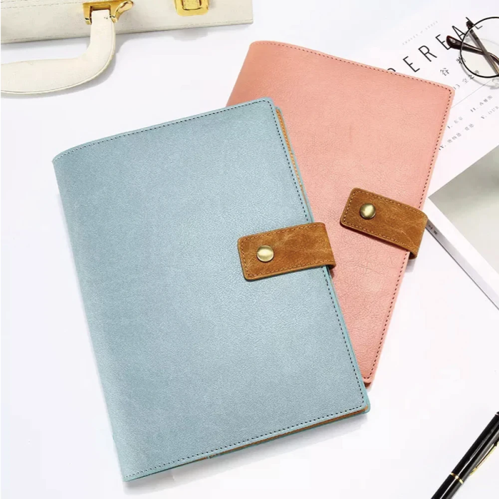 Cheap A5 loose leaf pu leather planner with ring binder business notebook custom logo calendar diary organizer for event