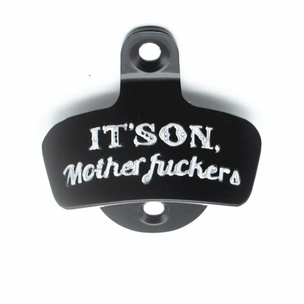 OPEN HERE  Bottle Opener Wall Mount Corkscrew Old Bar Tools