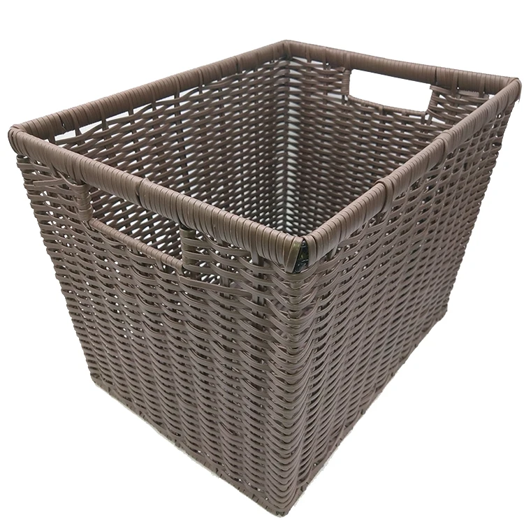Wholesale washable poly rattan storage Laundry Basket