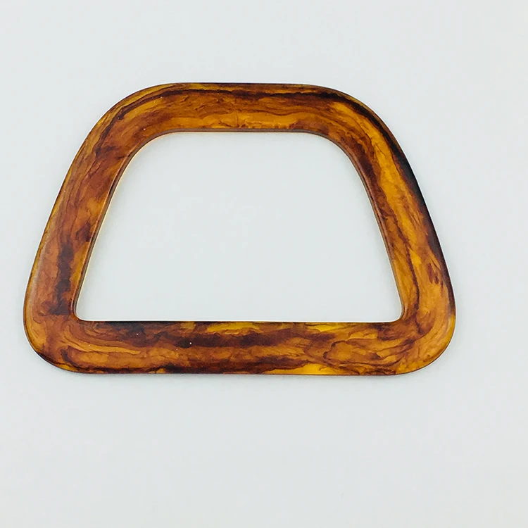 Wholesale 16.5cm Tortie Evening Handbag Resin Trapezoid Bag Handle