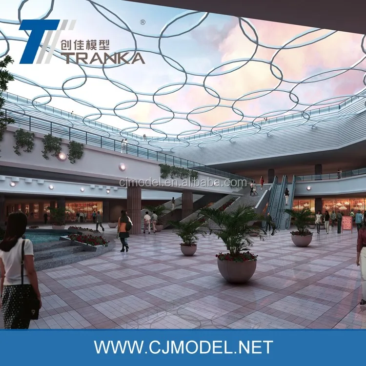 3D interior design rendering of office building , computer renderings