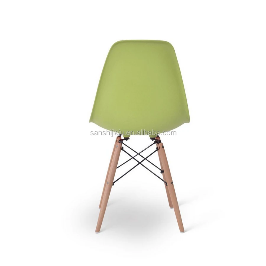 
ABS coffee chair with solid wood leg plastic dining chairs 