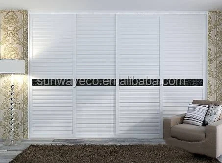 Cheap price wardrobe pvc sliding door for room closet door (TCB-300)