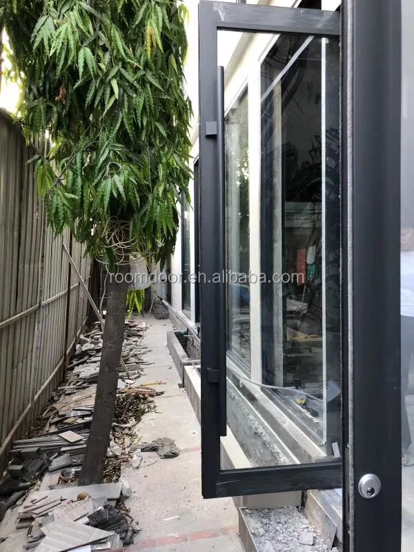 Commercial building shopfront pivot aluminium glass entrance doors