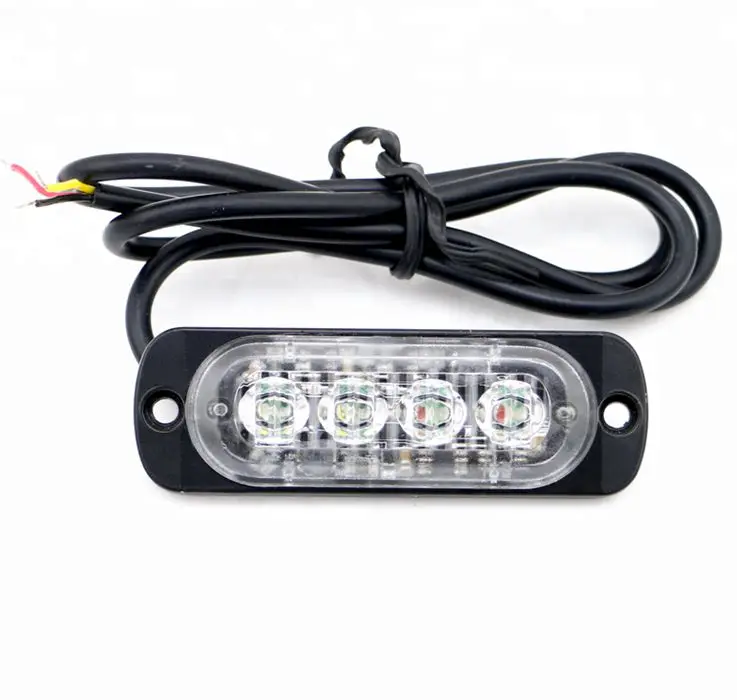 
4-Leds Grille strobe 12V/24V,4Watt/12Watt 