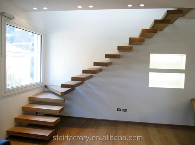 
Modern staircase, indoor stairs,Metal treads, Floating staircase,TS-323 
