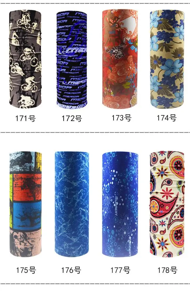 
Quick drying anti UV facial shield Bandanna magic headband, sports hairbands 