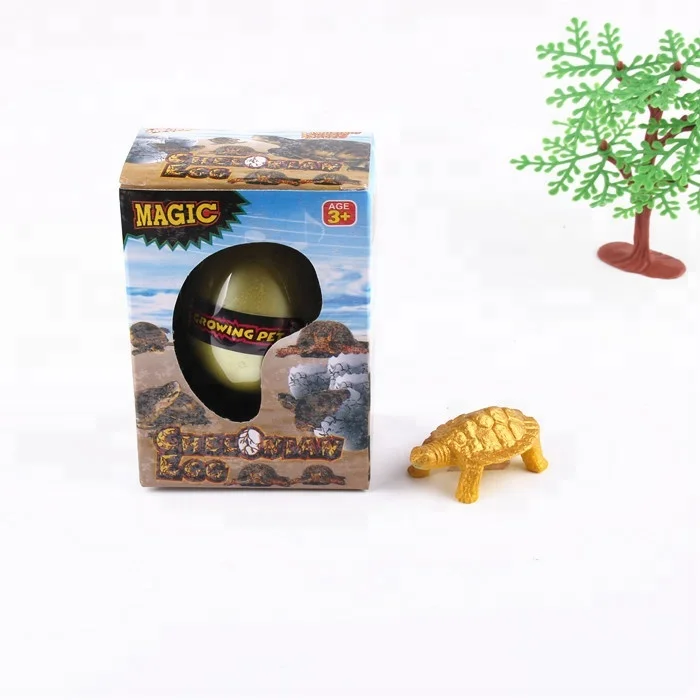 2018 new novelty Gift Box Hatching Inflatable Animals Growing Pet Dinosaur Turtle Lizard Swelling Eggs child gift Toys wholesale