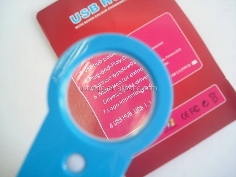 Китай портативный увеличительное стекло USB Hub 2.0 4 разъём(ов) комплекты USB Hub