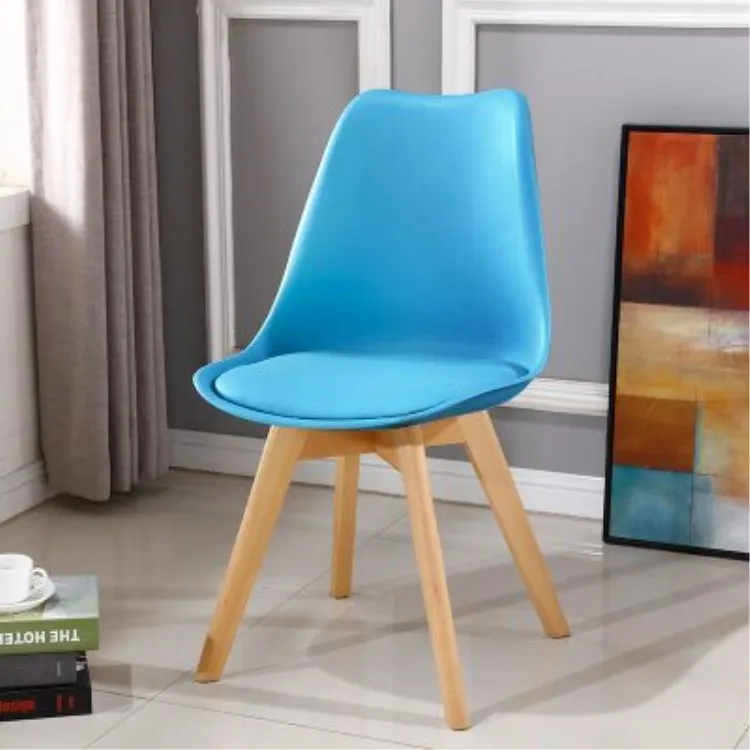 italian padded wooden chairs nordic plastic molded side chair restaurant dining modern tulip chair