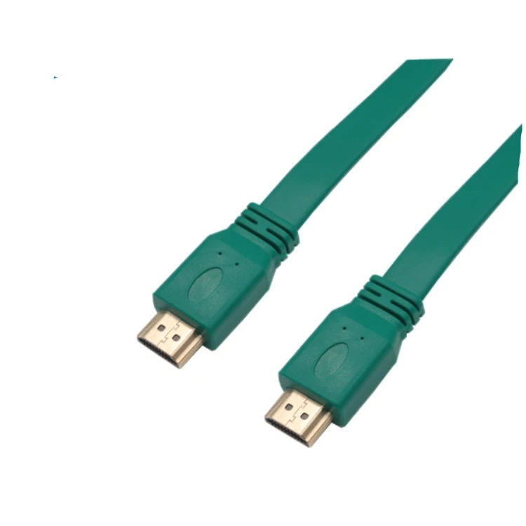 
Factory price HDTV Flat Cable HDTV 1.4 Version Ultra High Speed 18Gbps 1080p 3D Gold Plated Connectors - Ethernet & Audio Cable 