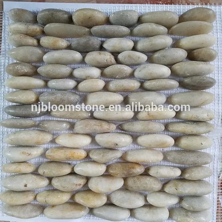 
cheap standing pebble shaped mosaic tile for decoration 