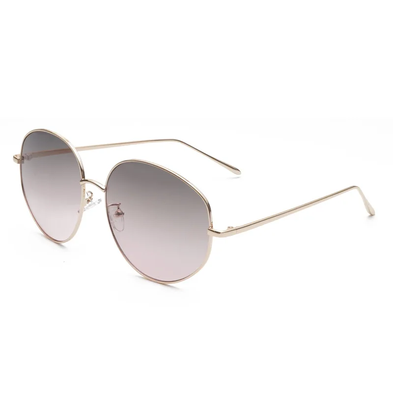 2022 customized trendy Large Frame Goose Egg Metal High Quality Fashion luxury Sun Glasses Sunglasses