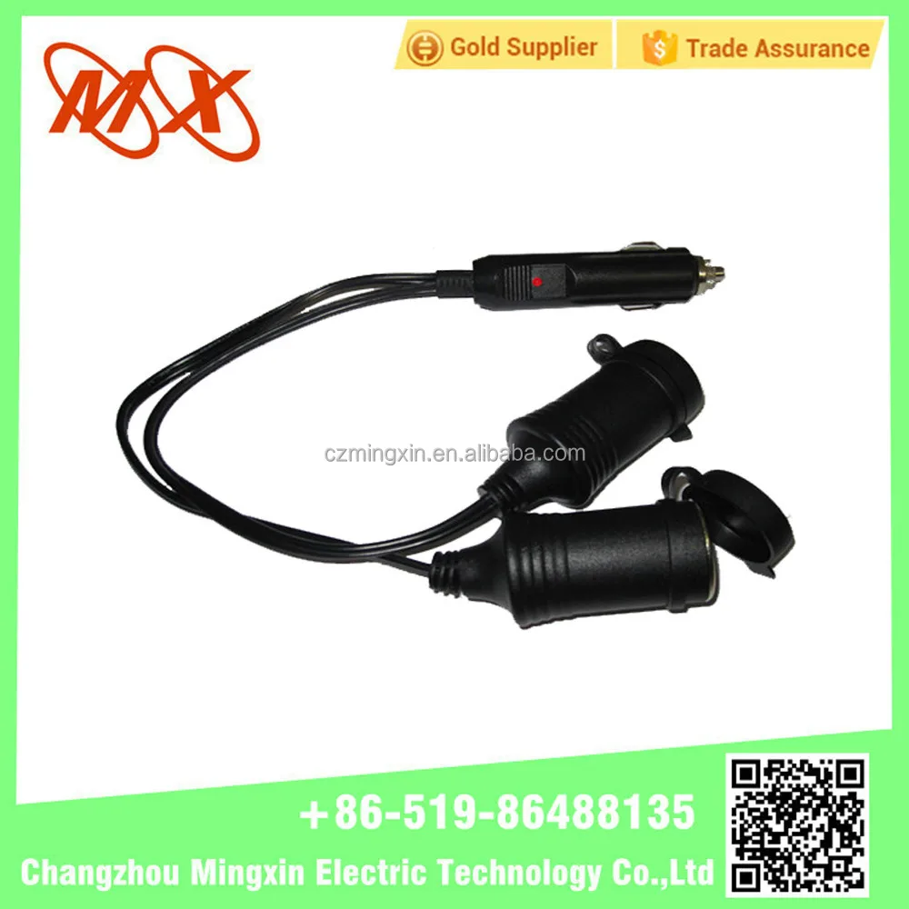 Высокое качество 12 В автомобильного прикуривателя разъем с двумя процессорными гнездами