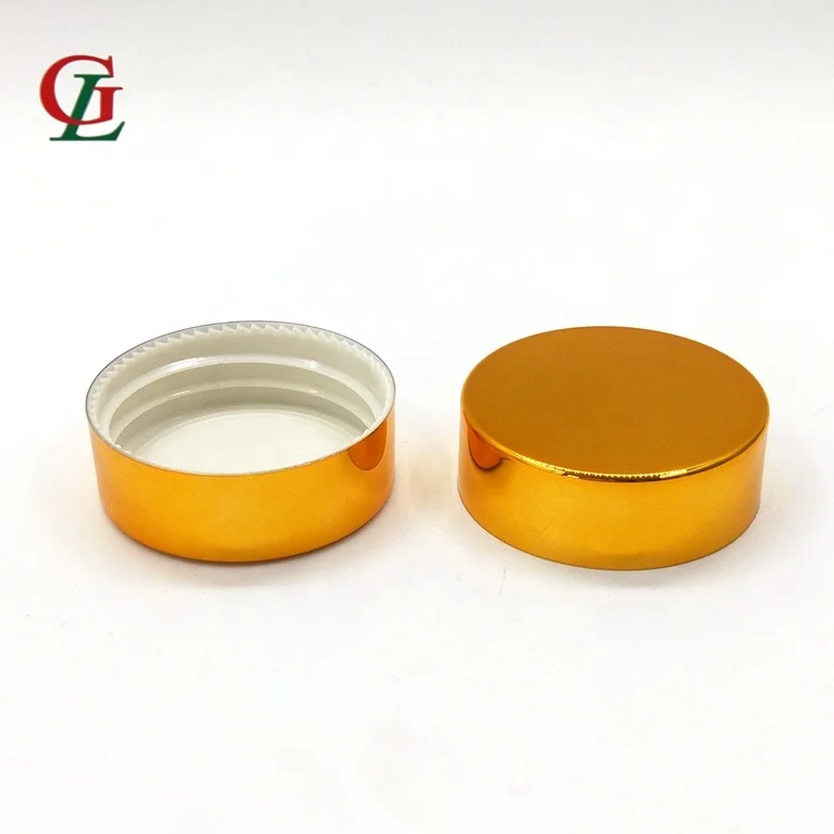 Wholesale food grade high quality 38/400 UV gold cap,medication pill plastic bottle cap and accept cap custom for food