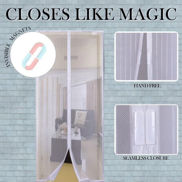Magnetic Door Screen Mosquito Net Mesh Curtain with Magnets