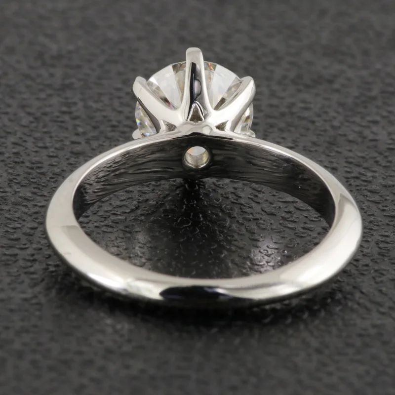 
Solitaire round moissanite platinum 950 wedding ring 