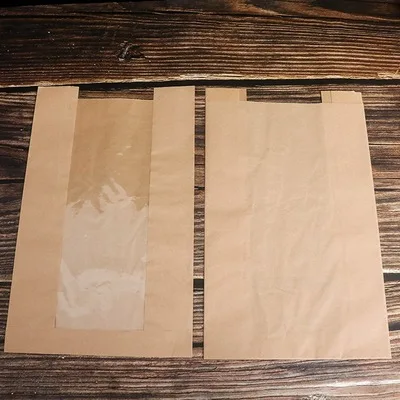 New Products Custom Logo Food Grade greaseproof kraft paper bag for food