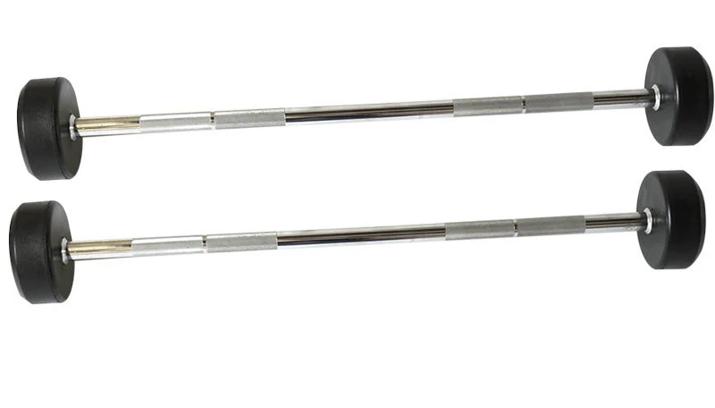 body building Fixed Straight Rubber Barbell