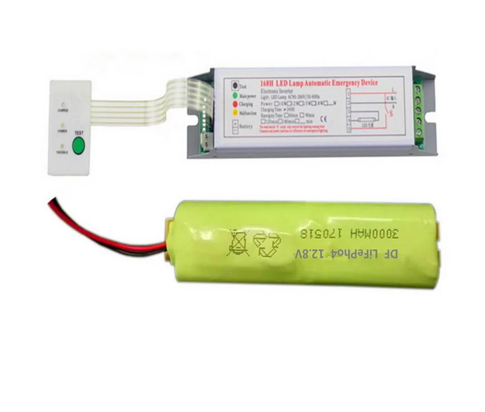 TUV CE certificate led light emergency power kit with LiFePO4 Batteries pack for T8 tube 18w90min