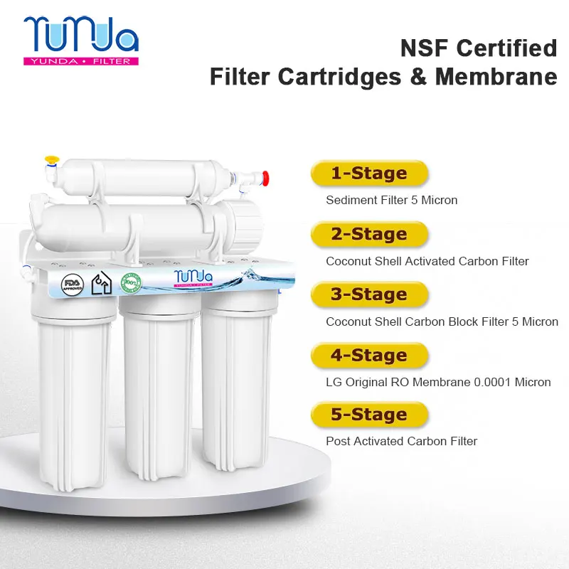 water purifier household 5 stage reverse osmosis water filter system ro system water purifier