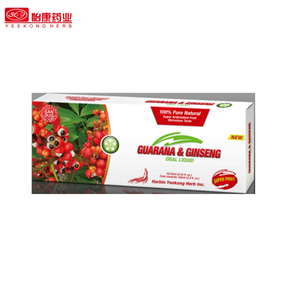 Natural Antioxidant Fruit Marvelous Taste of Guarana  Ginseng oral liquid  burn fat slim skin beauty