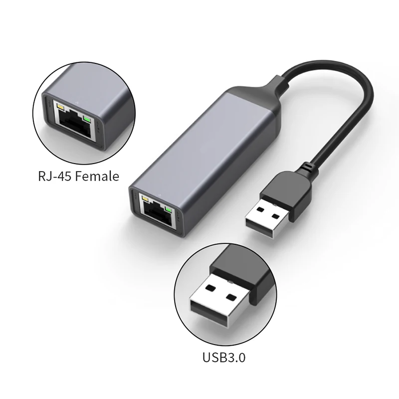 
2019 Top Sale Portable USB2.0 Ethernet Adapter USB 10/100M Gigabit RJ45 Network LAN Ethernet Network Adapter 