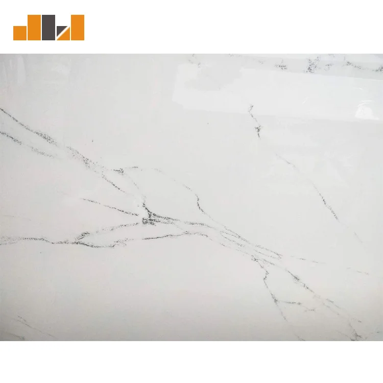 
White wall cladding Vanity top crystallized glass panel 