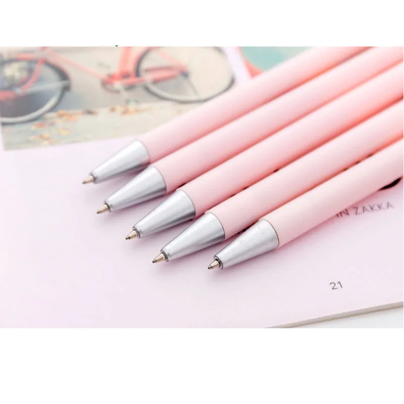 
2020 Customize Logo Novel Pink Gel Pen Girl Kawaii Heart Gel Pen 